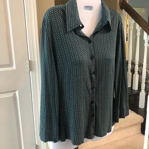 StreetOne Fitted cotton long sleeves blouse sz 8-M
